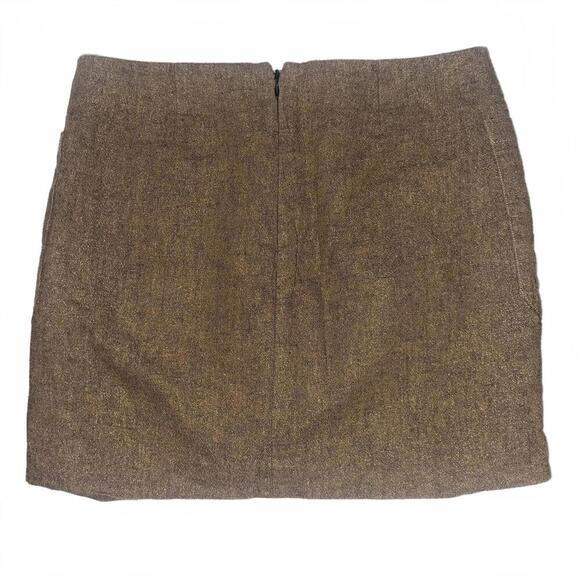 Business Casual Brown Pencil Mini Skirt Gap Size 0 Office - Picture 3 of 4